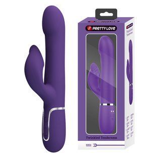 Вибромассажер с поступательным движением серии Pretty Love - Falin Twinkled Tenderness Dark Purple 7 vibration functions 4 rolling functions, BW-500012-2