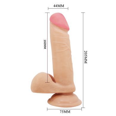 Фалоімітатор на присосці, з ефектом ковзної шкіри LyBaile - Sliding Skin 8.1&rdquo;, BW-008017LP