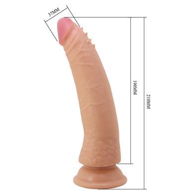 Фаллоимитатор на присоске, с хребтом и эффектом скользящей кожи LyBaile - Sliding Skin 8,3&rdquo; Flesh, BW-007006NRG