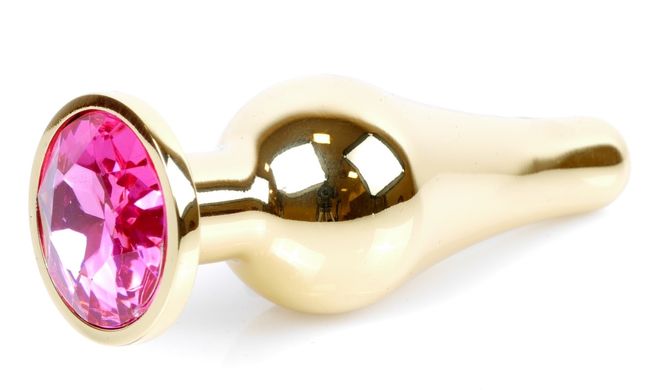 Анальний затор Boss Series - Jewellery Gold BUTT PLUG Pink, BS6400062
