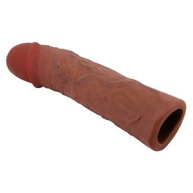 Подовжуюча насадка презерватив Pretty Love - Derek 8,5" Brown, BI-026269-1