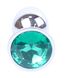 Анальний затор Boss Series - Jewellery Silver PLUG Green S, BS6400011