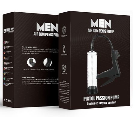 УЦЕНКА - Вакуумная помпа с манометром CANWIN Men Air Gun Penis Pump - DIS-P398