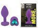 Силіконова анальна пробка EGZO - Silicone Violet Heart Plug Marine, size S