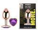 Анальная пробка с кристаллом EGZO - Rose Gold Heart Plug Purple size S