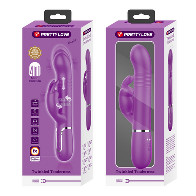 Вібромасажер із поступальним рухом серії Pretty Love - Coale Purple, BW-500013-3
