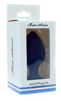 Анальний силіконовий плаг Boss Series - Silicone Anal Plug M 3,5 cm, BS7800020