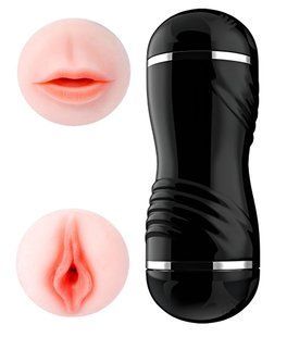 Мастурбатор із двома входами OYO - Double Pump BLACK, YQM-205 BLACK