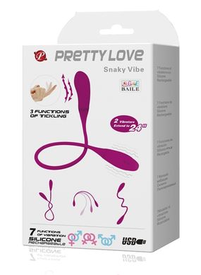 Гибкий вибростимулятор унисекс PRETTY LOVE - Snaky Vibe, BI-014327-3