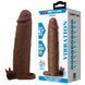 Подовжуюча насадка з вібростимуляцією Pretty Love - Xerxes Vibrating Penis Sleeve Brown, BI-026282Z-1