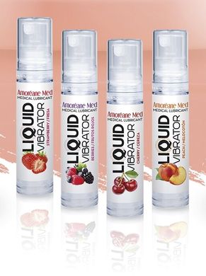 Стимулирующий лубрикант от Amoreane Med: Liquid vibrator - Cherry ( жидкий вибратор ), 10 ml
