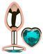 Анальная пробка с кристаллом EGZO - Rose Gold Heart Plug Marine size S