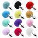 Анальная пробка с хвостом EGZO - Bunny Tail Silver Plug Red, size S