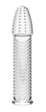 Стимулирующая насадка-презерватив Meleon - Basalt Crystal Wolf tooth sleeve, PS-40