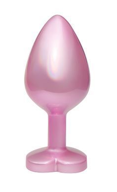 Анальная пробка с кристаллом EGZO - Pink Perl Heart Plug Rose, size S