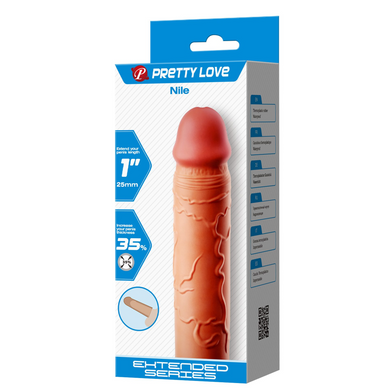 Подовжуюча насадка презерватив Pretty Love - Nile 1" Flash, BI-026252