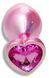 Анальная пробка с кристаллом EGZO - Pink Perl Heart Plug Rose, size S