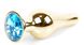 Анальная пробка Boss Series - Jewellery Gold BUTT PLUG Light Blue, BS6400067