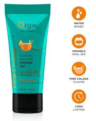 Оральний лубрикант Orgie Cocktail Flavored Intimate Gel - Pina Colada , 50 ml