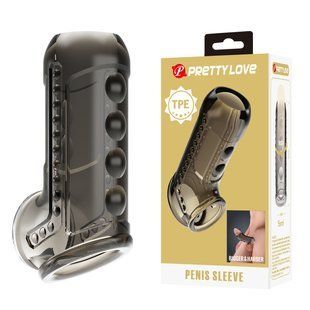 Стимулирующая насадка на пенис Pretty Love - Penis Sleeve Long Smoke, BI-026267