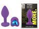 Силіконова анальна пробка EGZO - Silicone Violet Heart Plug Blue, size S