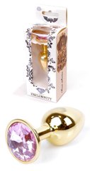 Анальний затор Boss Series - Jewellery Gold PLUG Rose S, BS6400018