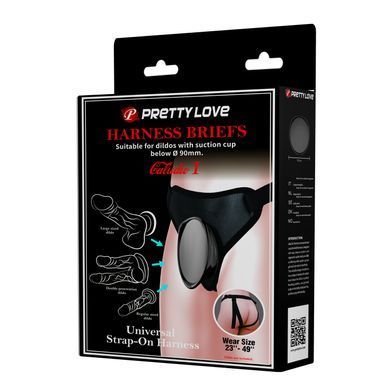 Універсальна система для страпону Pretty Love - Fogg II Black Universal Harness Briefs, BW-022107