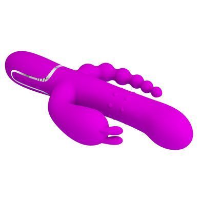 Вібромасажер з анальним та кліторальним стимулятором Pretty Love - Cammy Purple Twinkled Tenderness, BW-500036