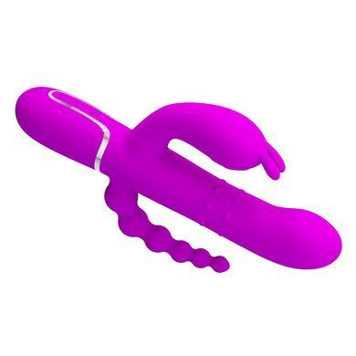 Вібромасажер з анальним та кліторальним стимулятором Pretty Love - Cammy Purple Twinkled Tenderness, BW-500036