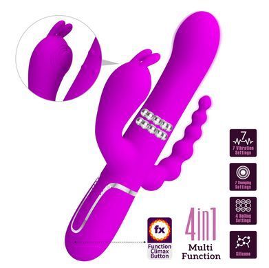 Вібромасажер з анальним та кліторальним стимулятором Pretty Love - Cammy Purple Twinkled Tenderness, BW-500036