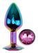 Анальна пробка з кристалом EGZO - Multicolor Round Plug Rose size M