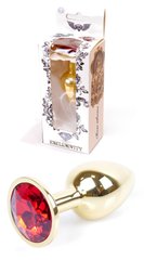 Анальний затор Boss Series - Jewellery Gold PLUG Red S, BS6400019