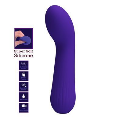 УЦЕНКА - Вибромассажер для стимуляции точки G Pretty Love - Faun Dark Purple, DIS-BI-014724-3