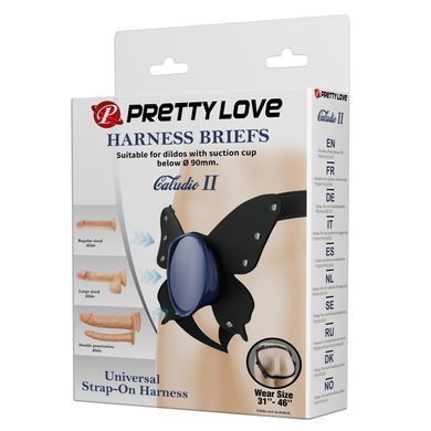 Универсальная система для страпона Pretty Love - Caldric II Black & Blue Universal Harness Briefs, BW-022107-1