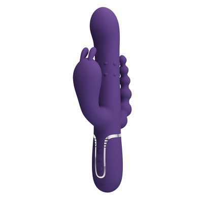 Вібромасажер з анальним та кліторальним стимулятором Pretty Love - Cammy Dark Purple Twinkled Tenderness, BW-500036-2
