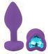 Силіконова анальна пробка EGZO - Silicone Violet Heart Plug Aqua, size S