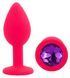 Силиконовая анальная пробка EGZO - Silicone Pink Round Plug Purple, size S