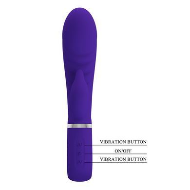 УЦЕНКА - Ребристый вибратор Pretty Love - Prescott Purple, DIS-BI-014635-3