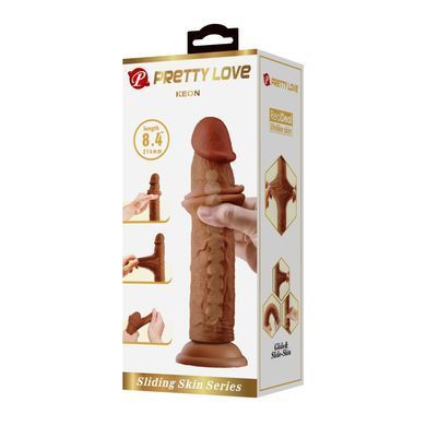 Фаллоимитатор на присоске, с эффектом скользящей кожи LyBaile - Keon Sliding Skin 8.4&rdquo;, BW-008119LP-1