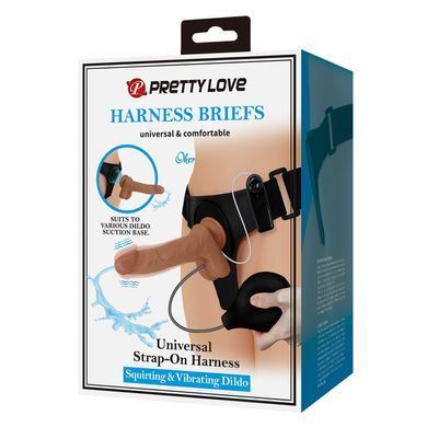 Страпон с вибрацией и функцией семяизвержения PRETTY LOVE - Oher, BW-022103P