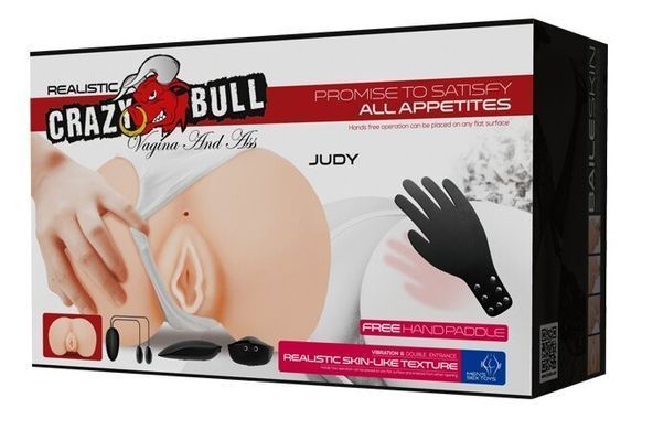 Мастурбатор вагина и анус с двойной вибрацией CRAZY BULL - Judy Vibrating, BM-009095Z-1