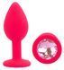 Силіконова анальна пробка EGZO - Silicone Pink Round Plug Pink, size S