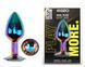 Анальна пробка з кристалом EGZO - Multicolor Round Plug Rainbow size M