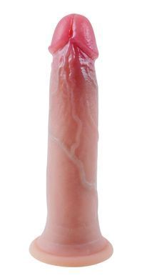 Фалоімітатор на присосці, із м'якого двошарового силікону OYO - Dildo Double Layer Silicone YQW-006 (довжина 17 см, діаметр 3 см)