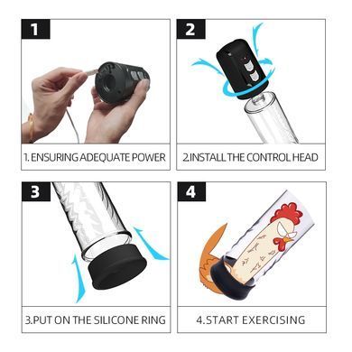 Автоматична вакуумна помпа із зарядкою від USB CANWIN Penis Pump - P402AU