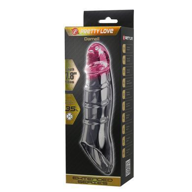 Насадка-презерватив PRETTY LOVE - Damell Penis Sleeve Clear Pink, BI-026278NM
