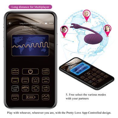 Віброяйце кероване смартфоном Pretty Love - Catalina 12 vibration functions Mobile APP, BI-014935HP-1