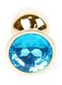Анальний затор Boss Series - Jewellery Gold PLUG Light Blue S, BS6400022