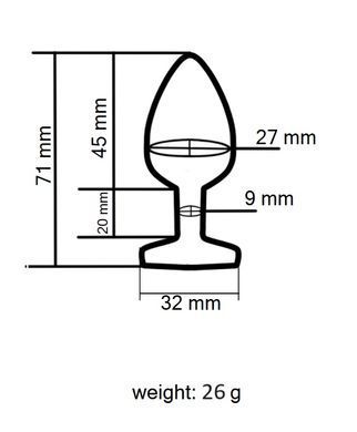 Силиконовая анальная пробка EGZO - Silicone Pink Heart Plug Rose, size S