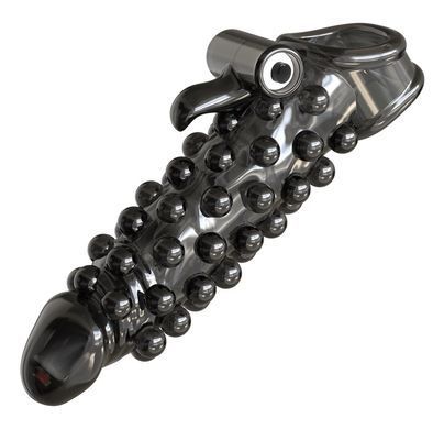 Подовжуюча насадка з вібростимуляцією Meleon - Explosive Beads Steel Cannon Wolf Tooth Set Z2, ZPS-120
